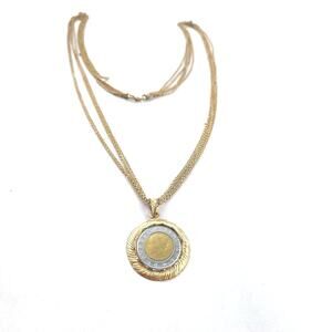 Bellezza long necklace KA1772 ITALY 14KT Gold Plated Multi Strand Vintage Signed